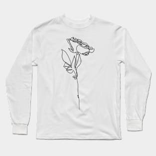 One Line Rose art Long Sleeve T-Shirt